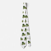 カフフィアライム漫画イラストレーション ネクタイ (正面)