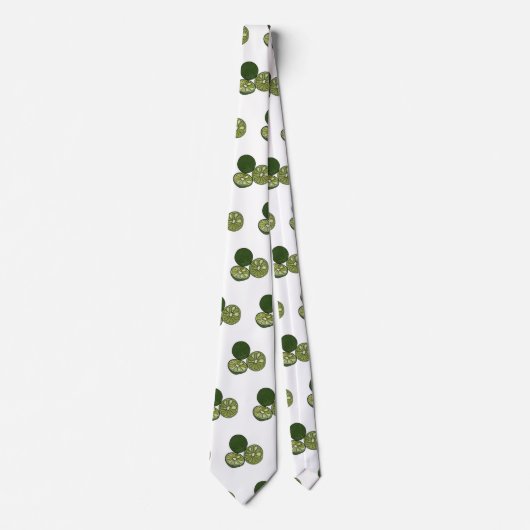 カフフィアライム漫画イラストレーション ネクタイ (正面)