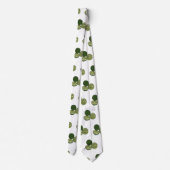 カフフィアライム漫画イラストレーション ネクタイ (裏面)