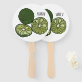 カフフィアライム漫画イラストレーション ハンドファン (正面&裏面)