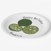 カフフィアライム漫画イラストレーション ペーパープレート (アングル)