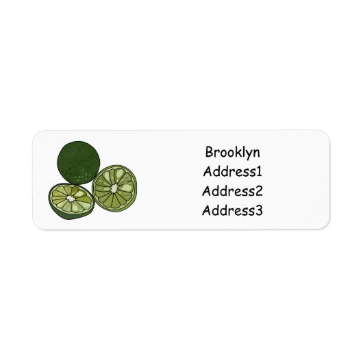 カフフィアライム漫画イラストレーション ラベル (正面)