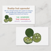 カフフィアライム漫画イラストレーション 名刺 (正面/裏面)