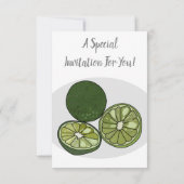 カフフィアライム漫画イラストレーション 招待状 (裏面)