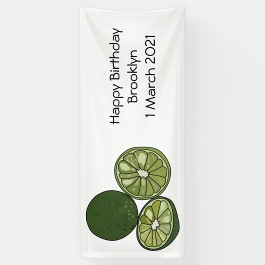 カフフィアライム漫画イラストレーション 横断幕 (縦)