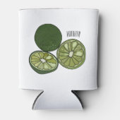 カフフィアライム漫画イラストレーション 缶クーラー (正面)