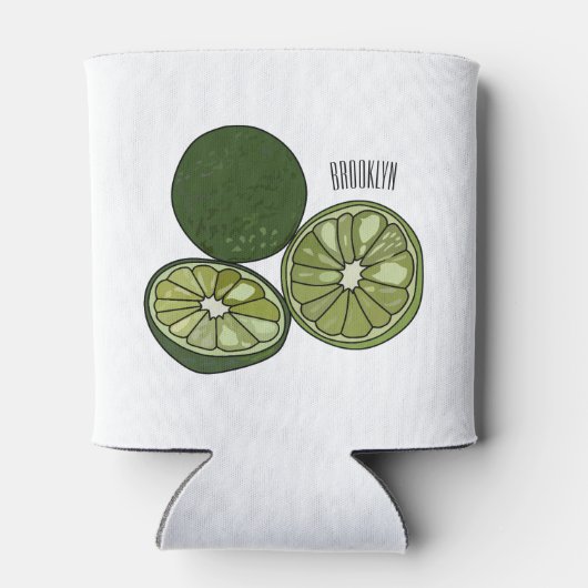 カフフィアライム漫画イラストレーション 缶クーラー (裏面)