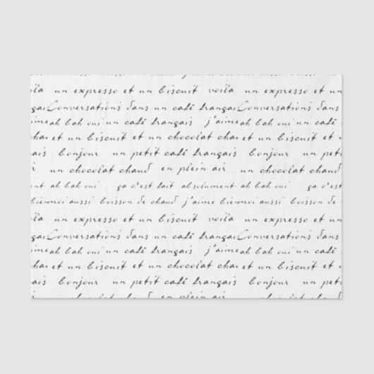 カフフランスのェの会話ブラックワードとフレーズ 薄葉紙 (正面)