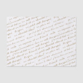 カフフランスのェ金ゴールドの単語とフレーズT 薄葉紙 (正面)