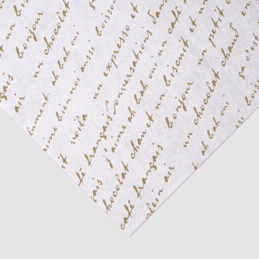 カフフランスのェ金ゴールドの単語とフレーズT 薄葉紙 (詳細)