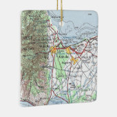 カフルイハワイヴィンテージの地図 セラミックオーナメント (右)
