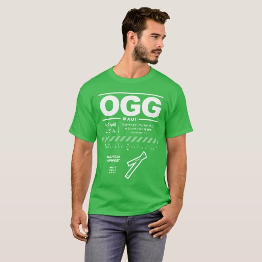 カフルイ空港OGG Tシャツ (正面フル)