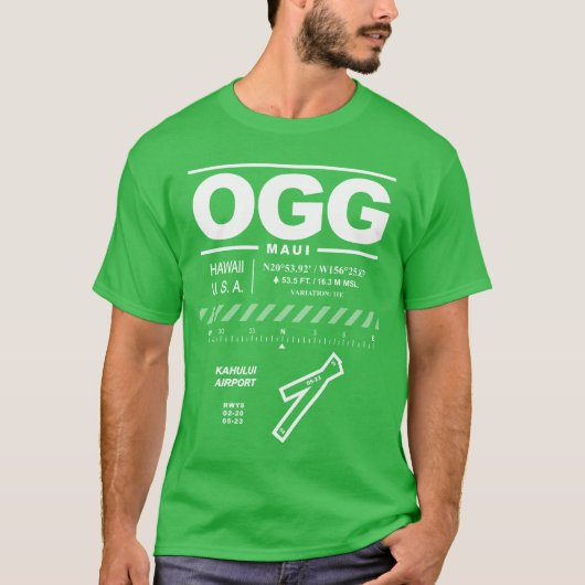 カフルイ空港OGG Tシャツ (正面)