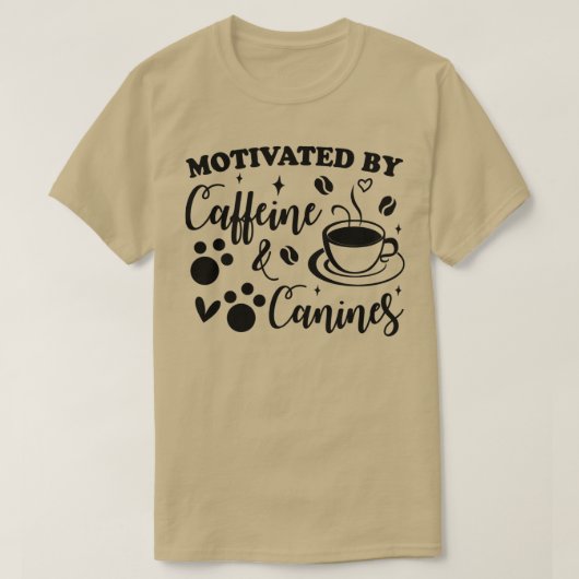カフ意欲を起こインと缶詰で Tシャツ (デザイン正面)