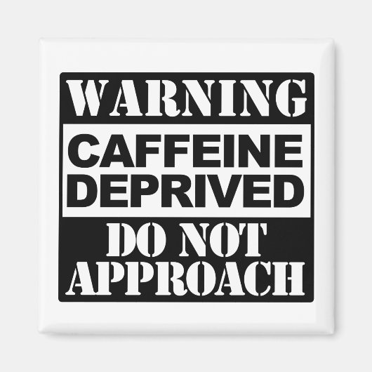 カフ警告インが除去されて接近しないおもしろい マグネット (正面)