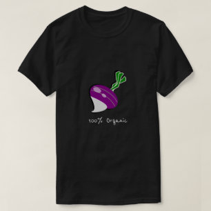 カブで100%オーガニックのスローガン Tシャツ