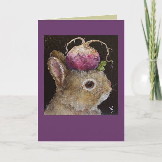 カブの帽子をかぶったパン カード (正面)