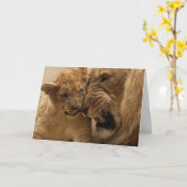 カブスライオンおよびカード カード (黄色い花)