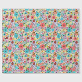 カブトムシと花 ラッピングペーパー (フラット)