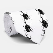 カブトムシのカブトムシの昆虫の虫のヴィンテージの木製の版木、銅版、版画 ネクタイ (ロール)