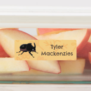 カブトムシのカブトムシパーソナライズされた漫画 ラベル