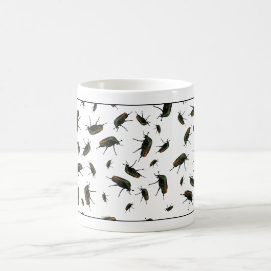 カブトムシのコーヒーマグ – オプションのカスタマイズ コーヒーマグカップ (中央)