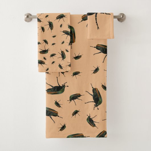 カブトムシのバスタオルパーソナライズされた – 洗濯布 バスタオルセット (インサイチュ)