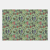 カブトムシのラッピング紙フラットシートセット3 ラッピングペーパーシート (正面2)