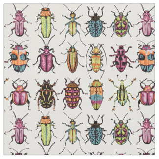 カブトムシの列 ファブリック