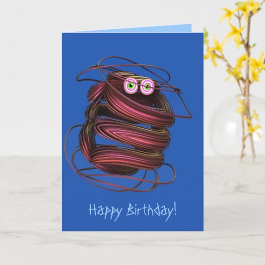 カブトムシの可愛いファンタジーカード カード (黄色い花)