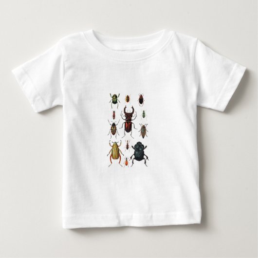 カブトムシの変化 ベビーTシャツ (正面)