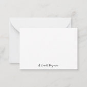 カブトムシの水彩アートカード ノートカード (裏面)