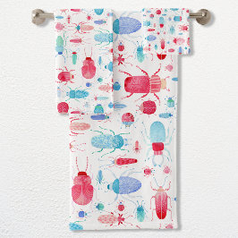 カブトムシの水色 バスタオルセット