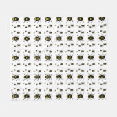 カブトムシの白 フリースブランケット (正面(横))