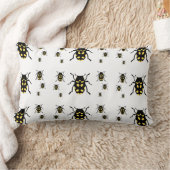 カブトムシの白 ランバークッション (ブランケット)