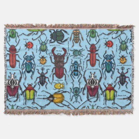カブトムシの青 スローブランケット (正面)