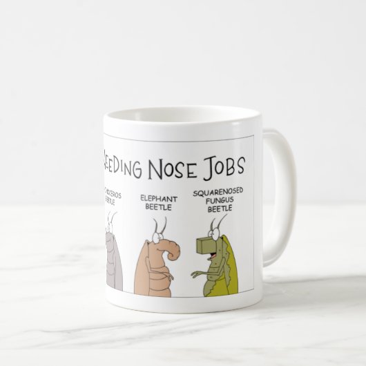 カブトムシの鼻の整形手術 コーヒーマグカップ (正面右)