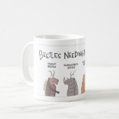 カブトムシの鼻の整形手術 コーヒーマグカップ (正面左)