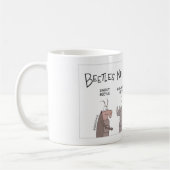 カブトムシの鼻の整形手術 コーヒーマグカップ (左)