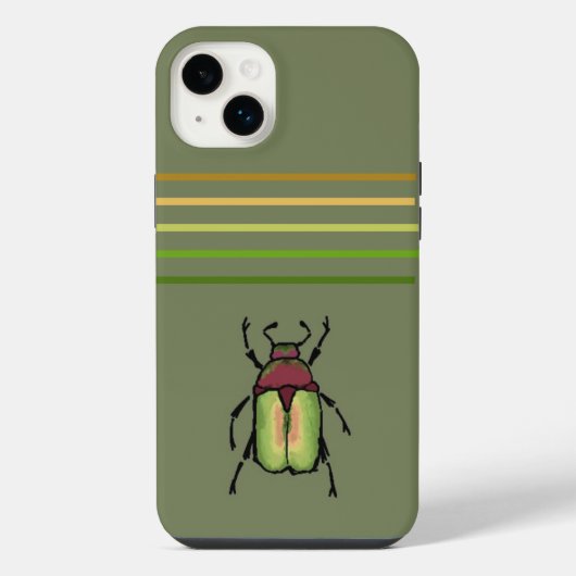 カブトムシスマホケース iPhoneケース (裏面)