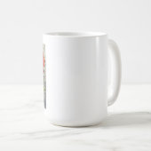 カブトムシデザイン鮮やかケシ花 コーヒーマグカップ (正面右)