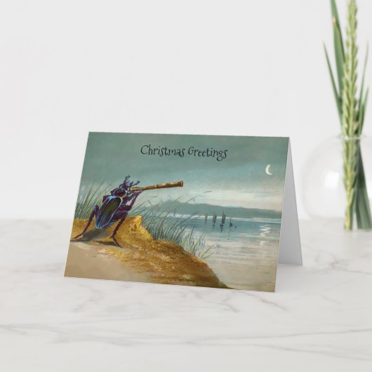 カブトムシビクトリアンの休日のグリーティングカード シーズンカード (正面)