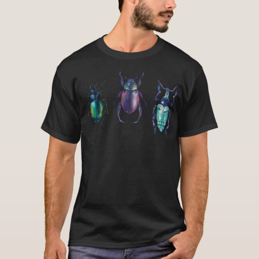 カブトムシ三尾 Tシャツ (正面)