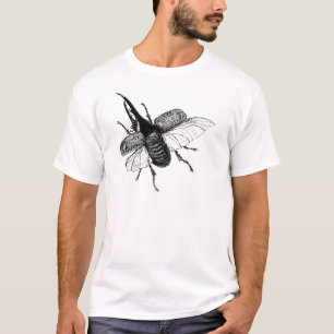 カブトムシ亜科のヴィンテージの木製の版木、銅版、版画 Tシャツ