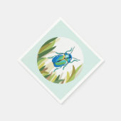 カブトムシ昆虫紙ナプキン屋外パーティー スタンダードカクテルナプキン (角)