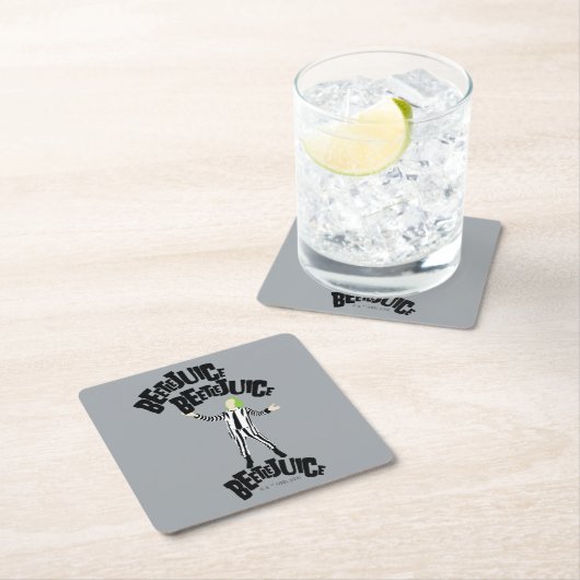 カブトムシ果汁 スクエアペーパーコースター (インサイチュ)