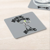 カブトムシ果汁 スクエアペーパーコースター (アングル)