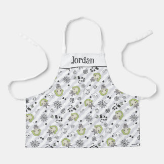 カブトムシ模様 エプロン