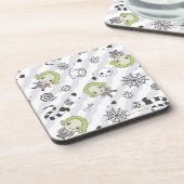 カブトムシ模様 コースター (左側)