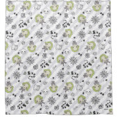 カブトムシ模様 シャワーカーテン (正面)